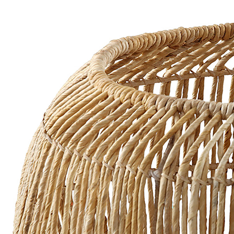 Flora Hand Woven Abaca and Iron Globe Shaped Basket